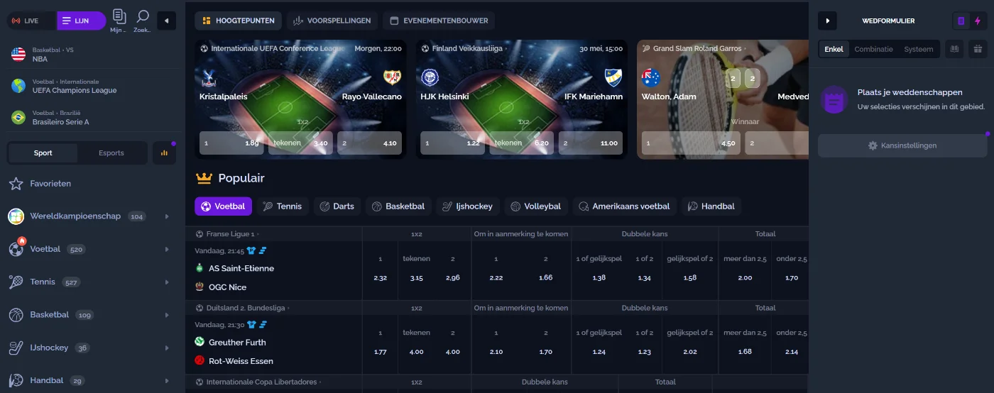 Fortunica Casino Sportweddenschappen